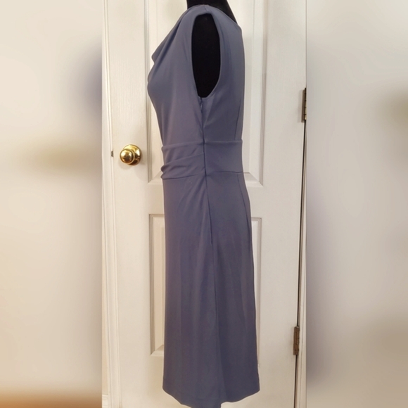 Ann Taylor Dress cowl neck, gray, sz 4 - Picture 4 of 7